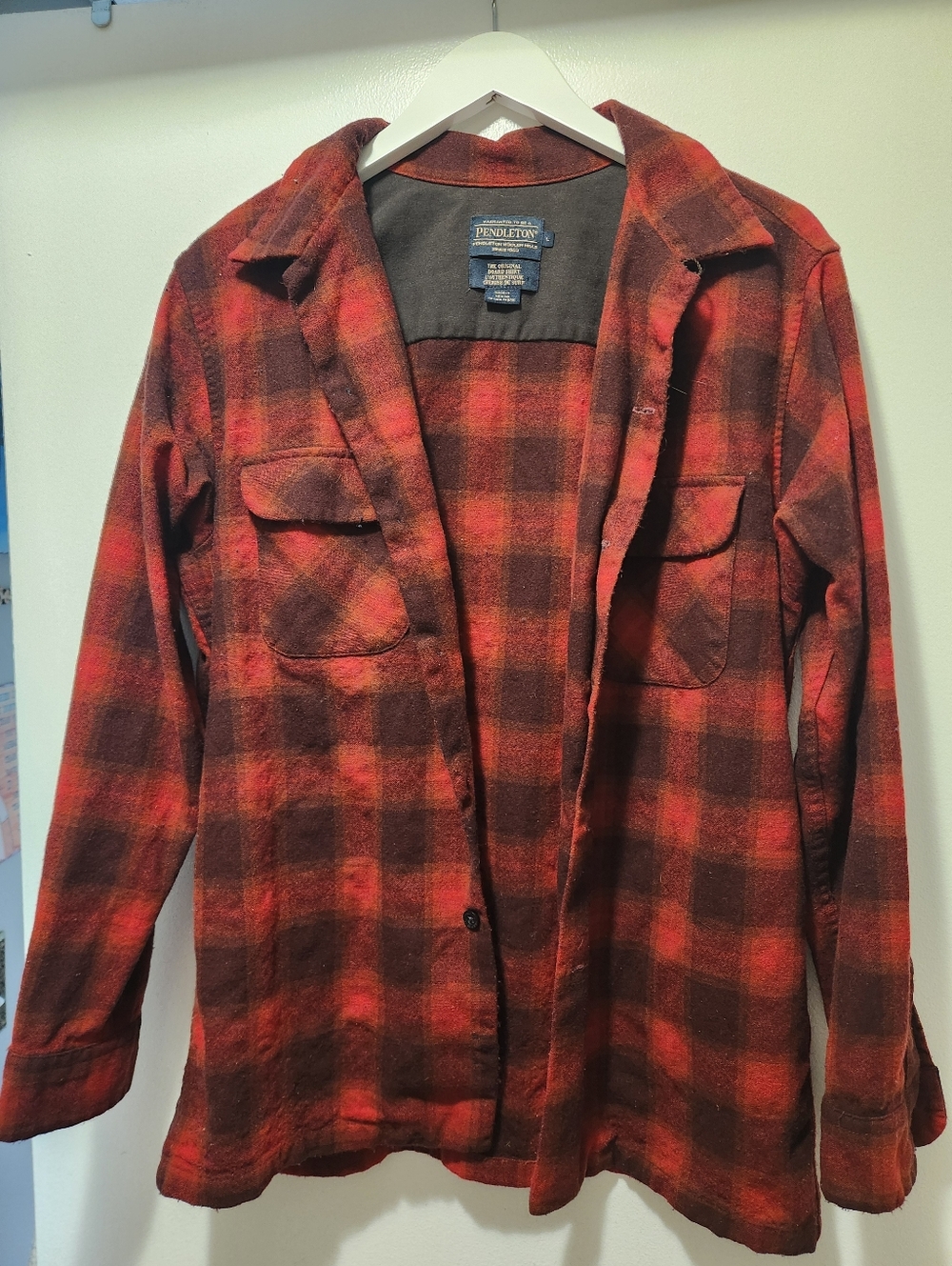 Pendleton Men's Plaid Board Shirt (Size L)